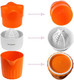 Hand Juicer Citrus Orange Squeezer Manual Lid Rotation Press Reamer For Lemon Lime Grapefruit With Strainer And Container 2 Cups