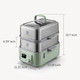 Buydeem G553 5-Quart Electric Food Steamer Bundle With Ct3008 Ceramic Food Storage Container 35 Oz Cozy Greenish