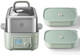 Buydeem G553 5-Quart Electric Food Steamer With Two Ceramic Food Storage Container 35Oz Cozy Greenish One Touch Vegetable Steamer Digital Multifunctional Steamer No Stew Pots Included
