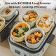 Buydeem G553 5-Quart Electric Food Steamer With Two Ceramic Food Storage Container 17Oz Cozy Greenish One Touch Vegetable Steamer Digital Multifunctional Steamer No Stew Pots Included
