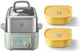 Buydeem G553 5-Quart Electric Food Steamer With Two Ceramic Food Storage Container 17Oz Mellow Yellow One Touch Vegetable Steamer Digital Multifunctional Steamer No Stew Pots Included