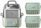 Buydeem G553 5-Quart Electric Food Steamer Bundle With Two Ceramic Food Storage Container Cozy Greenish 28 Oz
