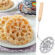 Bunuelos Mold With Handle Rosette Iron Moldswaffle Rosettes Molds 4.8Inch Aluminum Alloy Waffle Molds Achappam Molds Funnel Cake Ring Bunuelo Maker Tools For Baking