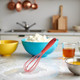 Red Compact Silicone Eggs Whisk Portable Silicone Eggs Mixer Eggs Frothers Household Eggs Blender Long Lasting Home Handheld Whisk Portable Handheld Eggs Frothers Eggs Beater
