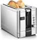Chefman Electric Panini Grill With Non-Stick Plates 180° Opening Removable Drip Tray & 2-Slice Digital Toaster Pop-Up Stainless Steel Extra-Wide Slots For Bagels Defrost