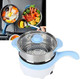 Mini Car Electric Cooker And Food Steamer 2L Portable Travel Noodles Cooker For Truck Rv Marine(24V 2 Liter Electric Frying Pan Sky Blue)