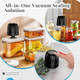 Electric Mason Jar Vacuum Sealer Kit Fully Automatic Jar Vacuum Sealer For Wide Mouth And Regular Mouth Mason Jars With Opener & 5 Pairs Of Mmason Jar Lids & 2 Reusable Vacuum Seal Bags