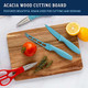 Country Living 20-Piece Kitchen Knife Quality Stainless-Steel Blades With Guards Complete Set Includes Knives Shears Acacia Cutting Board And Flexible Chopping Mats Blue