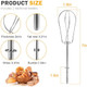 Hand Mixer Beaters Replacement For Ninja Foodi Power Mixer System (Ci100 Series) Stainless Steel Hand-Mixer Attachment Ci100 Ci101 Cc105A Ci105Brn & Ci101H