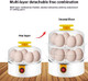 Home Egg Steamer Breakfast Machine Egg Steamer Automatic Power-Off Egg Cooker Egg Spoon Machine Breakfast God Small Steamer Chicken(White 3 Tier)