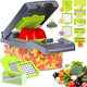 Vegetable Chopper 12 In 1 Slicer Dicer Food Chopper For Kitchen Onion Fruits & Vegetable Cutter Cheese Grater Shredder Mandoline Slicer Veggie Chopper With Egg Separator & Storage Container