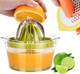 Citrus Lemon Orange Juicer Manual Hand Squeezer With Built-In Measuring Cup And Grater 12Oz Green