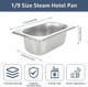 8 Pack Hotel Pans Stainless Steel Steam Table Pan Stackable Catering Anti Jam Steam Pan Catering Food Pans For Hotel Restaurant Buffet Party Supplies (1/9 Size 2.5 Inch Deep)