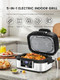 5-In-1 Indoor Grill With Air Fry Crisper Basket Bake Cooking Pot And Smoke Control Systemremovable Grill Gate Crisper Basket