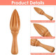 2Pcs Wooden Lemon Reamer Lime Squeezer Lime Juicer Beech Wood Handheld Kitchen Juicing Tool Suitable For Cooking Baking Home Restaurant 6.30 × 1.42 Inches
