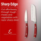 Emeril Lagasse Razor Sharp 2 Piece Chef Knife Set - 5 Inch Santoku Knife 3.5 Inch Stainless Steel Paring Knife Forged Steel Clad Emerilware - Black Handles