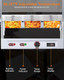 72Qt Electric Commercial Food Warmer 9X8Qt Steam Table Stainless Steel Bain Marie W/Acrylic Shield Overshelf Undershelf Temperature Control & Lid For Buffet Party Restaurant 1500W 110V