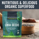 Viva Naturals Organic Chia Seeds 2 LBs - Plant-Based Omega-3 and Vegan Protein  Non-GMO Chia Seeds Organic Perfect for Smoothies  Salads and Chia Seed Pudding  Black Chia Seeds Bulk