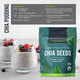Viva Naturals Organic Chia Seeds 2 LBs - Plant-Based Omega-3 and Vegan Protein  Non-GMO Chia Seeds Organic Perfect for Smoothies  Salads and Chia Seed Pudding  Black Chia Seeds Bulk