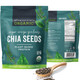 Viva Naturals Organic Chia Seeds 2 LBs - Plant-Based Omega-3 and Vegan Protein  Non-GMO Chia Seeds Organic Perfect for Smoothies  Salads and Chia Seed Pudding  Black Chia Seeds Bulk
