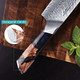 Findking 4Pcs Chefs Knives Set Versatile And Multisize Damascus Steel Kitchen Knife Set Full Tang For Meat Vegetable Home (Nebula Series Blue)