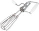 Fox Run Stainless Steel Manual Hand Mixer White Retro Style Egg Beater 10" X 5"