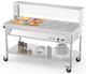 Commercial Food Warmer 96Qt 1500W 110V Electric Steam Table 12X8Qt 12-Pans With Acrylic Shield Stainless Steel Bain Marie Countertop With Lockable Wheels For Restaurants Buffets Party
