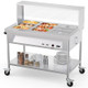 Commercial Food Warmer 72Qt 1500W 110V Electric Steam Table 9X8Qt 9-Pans With Acrylic Shield Stainless Steel Bain Marie Countertop With Lockable Wheels For Restaurants Buffets Party