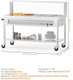Commercial Food Warmer 72Qt 1500W 110V Electric Steam Table 9X8Qt 9-Pans With Acrylic Shield Stainless Steel Bain Marie Countertop With Lockable Wheels For Restaurants Buffets Party