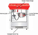 Foundation Popcorn Machine With Cart - 8Oz Popper With Stainless-Steel Kettle Warming Light And Accessories Black
