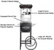 Paducah Popcorn Machine With Cart – 3 Gallon Popcorn Popper – 8Oz Kettle Old Maids Drawer Warming Tray And Scoop By Great Northern Popcorn (Black)
