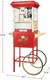 Princeton Popcorn Machine With Cart - 8Oz Popper With Stainless-Steel Kettle Warming Light And Accessories By Great Northern Popcorn (Red)