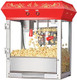 Foundation Popcorn Machine - 1.5-Gallon Countertop Popper With 6-Ounce Kettle Old Maids Drawer And Warming Tray By Great Northern Popcorn (Red)