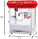 Foundation Popcorn Machine - 1.5-Gallon Countertop Popper With 6-Ounce Kettle Old Maids Drawer And Warming Tray By Great Northern Popcorn (Red)