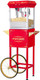 Popcorn Machine With Cart – 6Oz Popper With Stainless-Steel Kettle Heated Warming Deck And Old Maids Drawer By Great Northern Popcorn Company (Red)