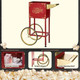 Popcorn Machine With Cart – 6Oz Popper With Stainless-Steel Kettle Heated Warming Deck And Old Maids Drawer By Great Northern Popcorn Company (Red)