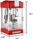Pop Pup Popcorn Machine - 2.5Oz Popper With Stainless-Steel Kettle Serving Tray Warming Light And Accessories By Great Northern Popcorn (Red)