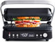 Greenpan 6-In-1 Multifunction Removable Plate Indoor Grill & Electric Griddle Diamond Infused Pfas Ceramic Nonstick Reversible Plates Opens Flat Adjustable Temp Panini Press Black