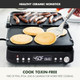 Greenpan 6-In-1 Multifunction Removable Plate Indoor Grill & Electric Griddle Diamond Infused Pfas Ceramic Nonstick Reversible Plates Opens Flat Adjustable Temp Panini Press Black