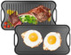 Cast Iron Reversible Grill/Griddle Pan -20"X10.5" Pre-Seasoned Rectangular Double Sided Griddle Plate For Gas Stove Oven Camping Indoor & Outdoor Cooking - Non-Stick Durable & Versatile
