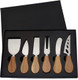 4 Piece Cheese Knife Setcheese Knives Wood Handle Stainless Steel Slicer Spreading Cheese Knife Set For Charcuterie Ancheese Spread Perfect For Cheese Slicer And Butter Cutter