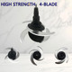 4 Point Blender Blade Replacement Parts For Ninja 64Oz 72Oz Food Processor Bowl Chopping Blade 319Kku770 Compatible With Ninja 8-Cup 9-Cup Pitcher Ct682Sp Bl681A Bl682 Bl770 Bl770 Bl772 Bl910