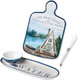 Wake At The Lake Cheese Plate & Oval Tray Set – Rustic Lake House Melamine Serveware With Dip Bowl & Cheese Knife For Charcuterie Appetizers & Dips – Shatterproof Perfect For Cabin Getaways
