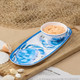 International Coastal Landscape Cheese Board With Knife Set 13.25-Inch Length For Everyday Use Kitchen Accessories Party Celebration