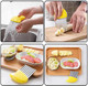 Crinkle Cutter Wavy Chopper Knife - Slicer Helper 2Pcs Stainless-Steel French Fries Cutter For Vegetable Potato Cucumber Carrots (Green+Orange)