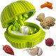 The Garlic Chop - Grinder Press Chopper Mincer - Lime Green With Patented White Push Button Rising Plate