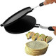 Double Sided Frying Pan Tortilla Press Pan Nonstick Grilled Cheese Maker Sandwich Maker Panini Presses Aluminum Flip Grill Pan With Bakelite Handle Waffle Pancake Snack Griddle Pan For Home