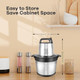 16 Cup Food Processors With Touch Screenmeat Grinder Veggie Chopper With With 2 Pieces Bowls Electric Food Processors2 Pieces 6 Bi-Level Bladesand Spatula For Baby Foodmeatvegetablesfruits