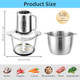 16 Cup Food Processors With Touch Screenmeat Grinder Veggie Chopper With With 2 Pieces Bowls Electric Food Processors2 Pieces 6 Bi-Level Bladesand Spatula For Baby Foodmeatvegetablesfruits
