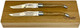 Laguiole En Aubrac 2-Piece Stainless Steel Cheese Knife Set With Fork & Cheese Knife Aubrac Wood Handles Polished Bolster